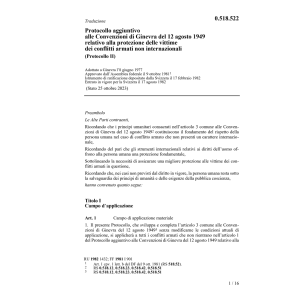 Prot. agg. conv. Ginevra (prot. II)