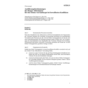 Ausführungsbestimmungen Haager Abk.