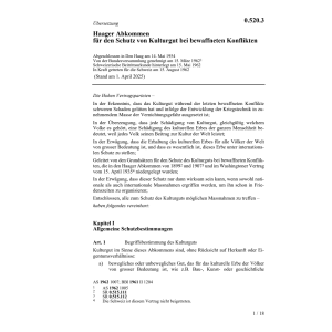 Haager Abk. Schutz von Kulturgut
