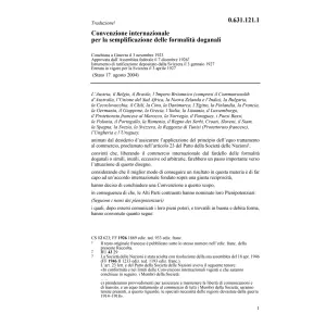 Conv. internaz. formalità doganali