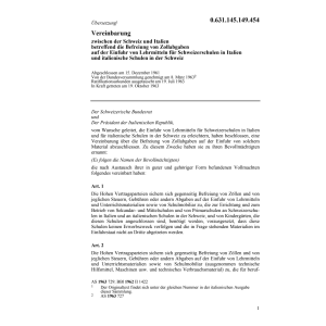 Vereinb. Befreiung Zollabgaben Italien