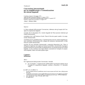 Conv. internaz. sistemi doganali