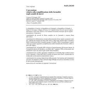 Conv. fomalità negli scambi di merci