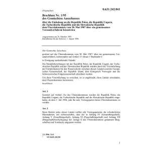 Beschluss 1/95 Versandverfahren