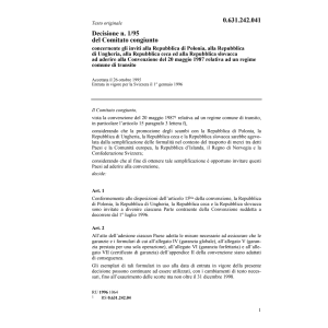 Dec. 1/95 regime comune di transito