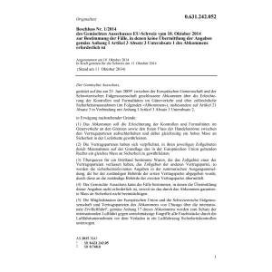 Beschluss Nr. 1/14 Güterverkehr