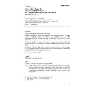 Conv. doganale libretti A.T.A