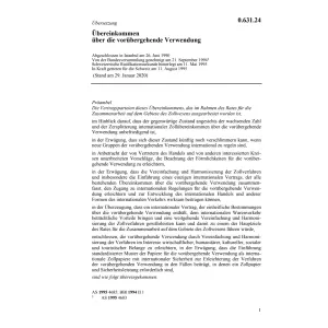 Übereink. vorübergehende Verwendung