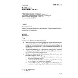 Zollabkommen über Behälter von 1972