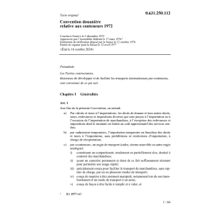 Conv. douanière, conteneurs 1972