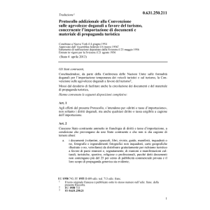 Prot. add materiale propaganda turistica