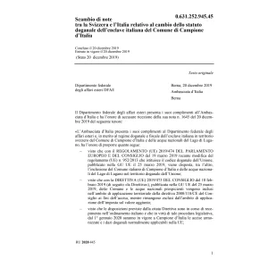 Scambio note 20.12.19 Svizzera Italia