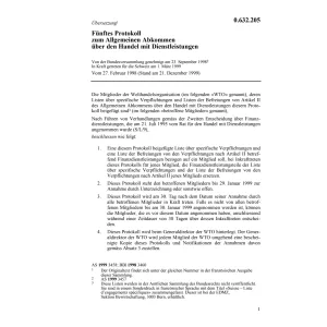 Prot. zu Abk Handel mit Dienstleistungen