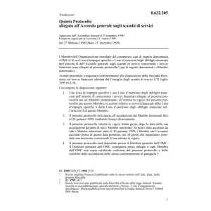 Prot. all'Accordo sugli scambi servizi