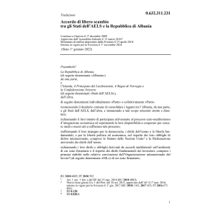 Acc.libero scambio CH-Stati AELS-Albania