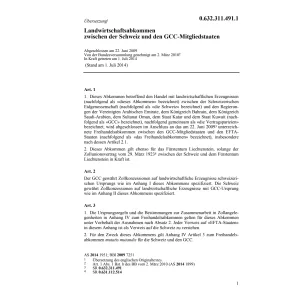 Landwirtschaftsabk.CH-GCC-Mitgliedstaat.