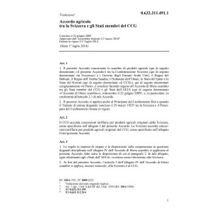 Acc. agricolo CH-Stati membri CCG