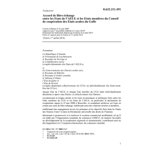 Acc.libre-échange CH-Etats arbabes Golfe