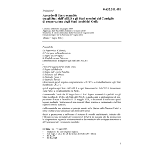 Acc. libero scambio CH-Stati Arabi Golfo