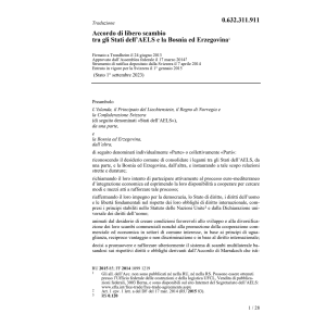 Acc. libero scambio Stati AELS Bosnia