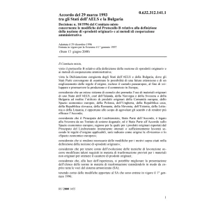 Decision N. 10/1996 Stati AELS/Bulgaria
