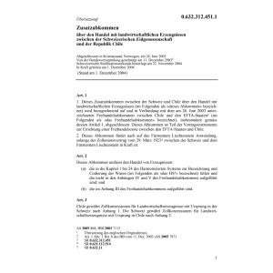 Zusatz Abk. Ch-Chile Landw. Erzeugnisse