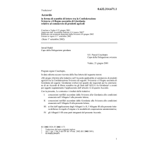 Acc CH-Giordania prodotti agricoli