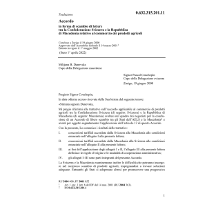 Acc CH-Rep Macedonia prodotti agricoli