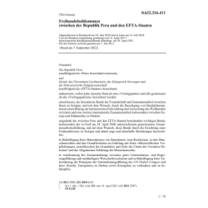 Freihandelsabk.CH-Peru EFTA-Staaten