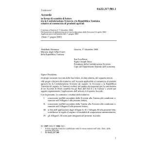 Acc CH-Tunisina prodotti agricoli