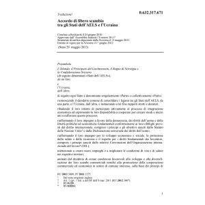 Acc. libero scambio Stati AELS Ucraina