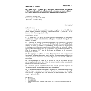 Décision no 1/96, commision mixte