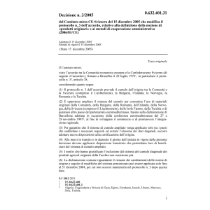 Decisione n. 1/96 del Comitato misto