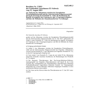Protokoll Nr. 3 über die Bestimmung