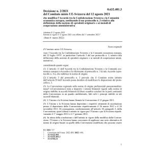 Prot 3 definizione prodotti originari