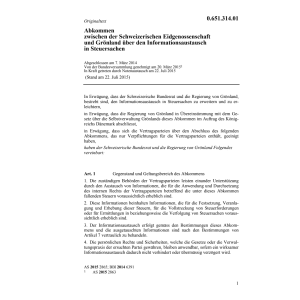 Abk. CH-Grönland Steuersachen