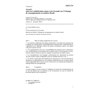 Ac. Grenada échange renseign. mat. fisc.