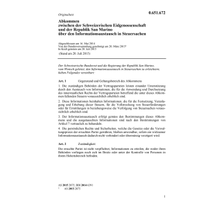 Abk. CH-San Marino Steuersachen