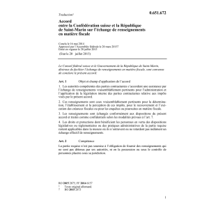 Acc. CH-Saint-Marin matière fiscale