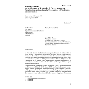 Scamb. let. CH-KOR assist. amministrati.