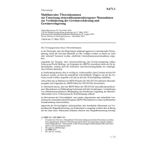 Mil. Übereink. Verhind. Gewinnverkürzung