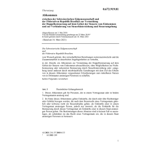 Abk. Schweiz Brasilien Doppelbesteuerung