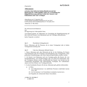 DBA Schweiz - China