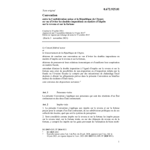 Conv. CH-Chypre doubles impositions