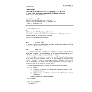 Conv. CH-Colombie doubles impositions