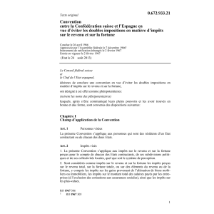 Conv. DI Suisse - Espagne