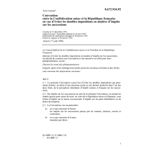 Conv. CH-France double imposition