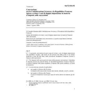 Conv. CH-Francia doppia imposizione