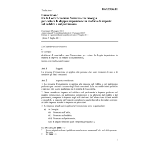 Conv. CH-Georgia doppia imposizione