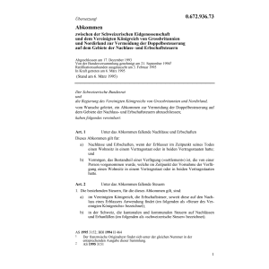 DBA CH - Grossbritannien Nachlasssteuern